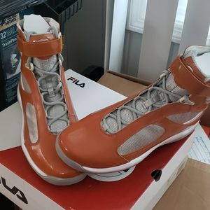 Orange FILA HELMSMAN PAT LEATHER/ MESH